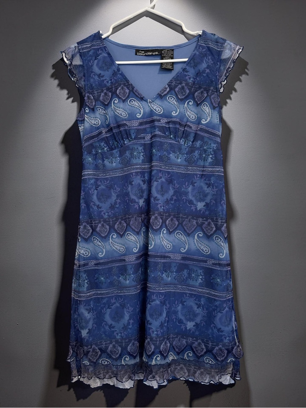 Paisley Print Mini Dress | Boho Chic Flowy Sundress | Vintage Inspired Summer